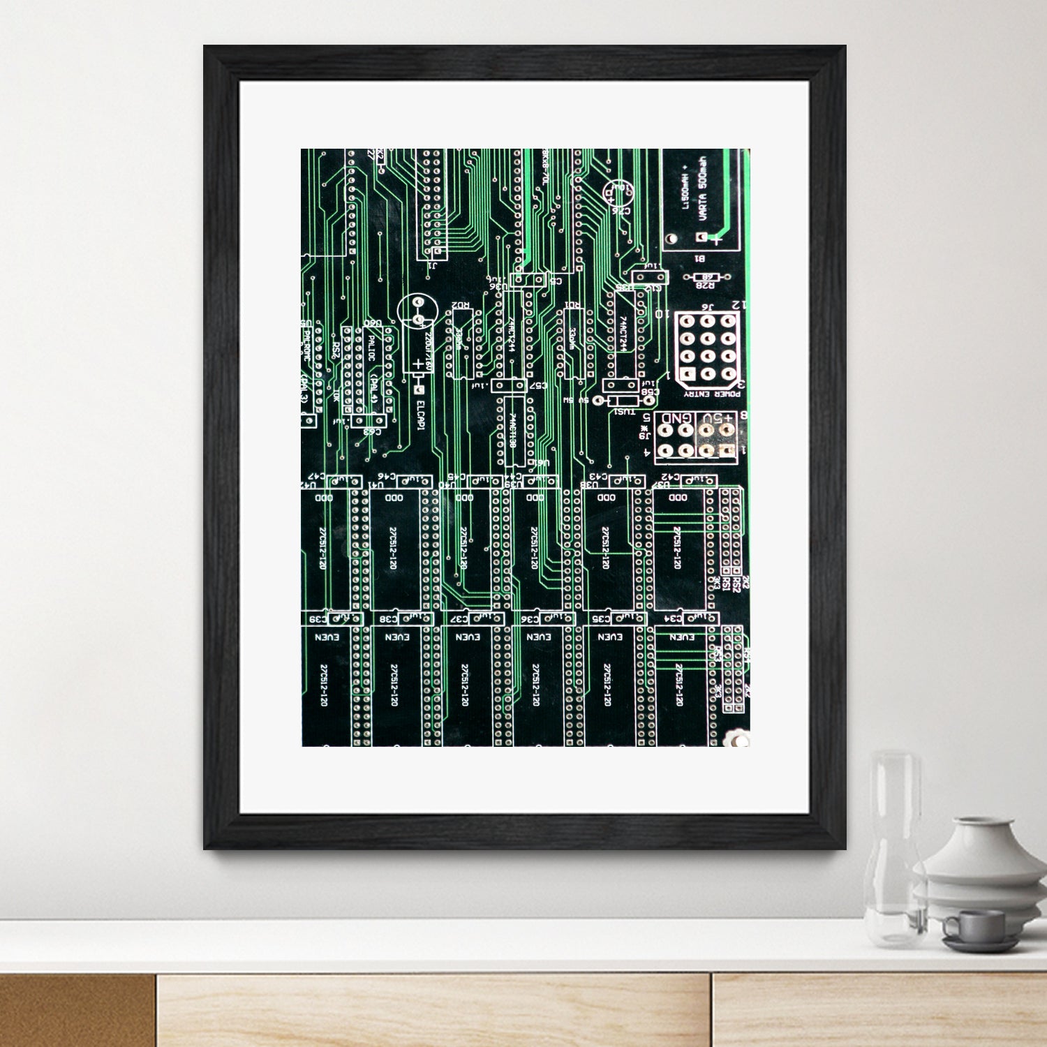 Printed circuit board circuits by Wiguna Asmorohadi on GIANT ART - green vector illustration