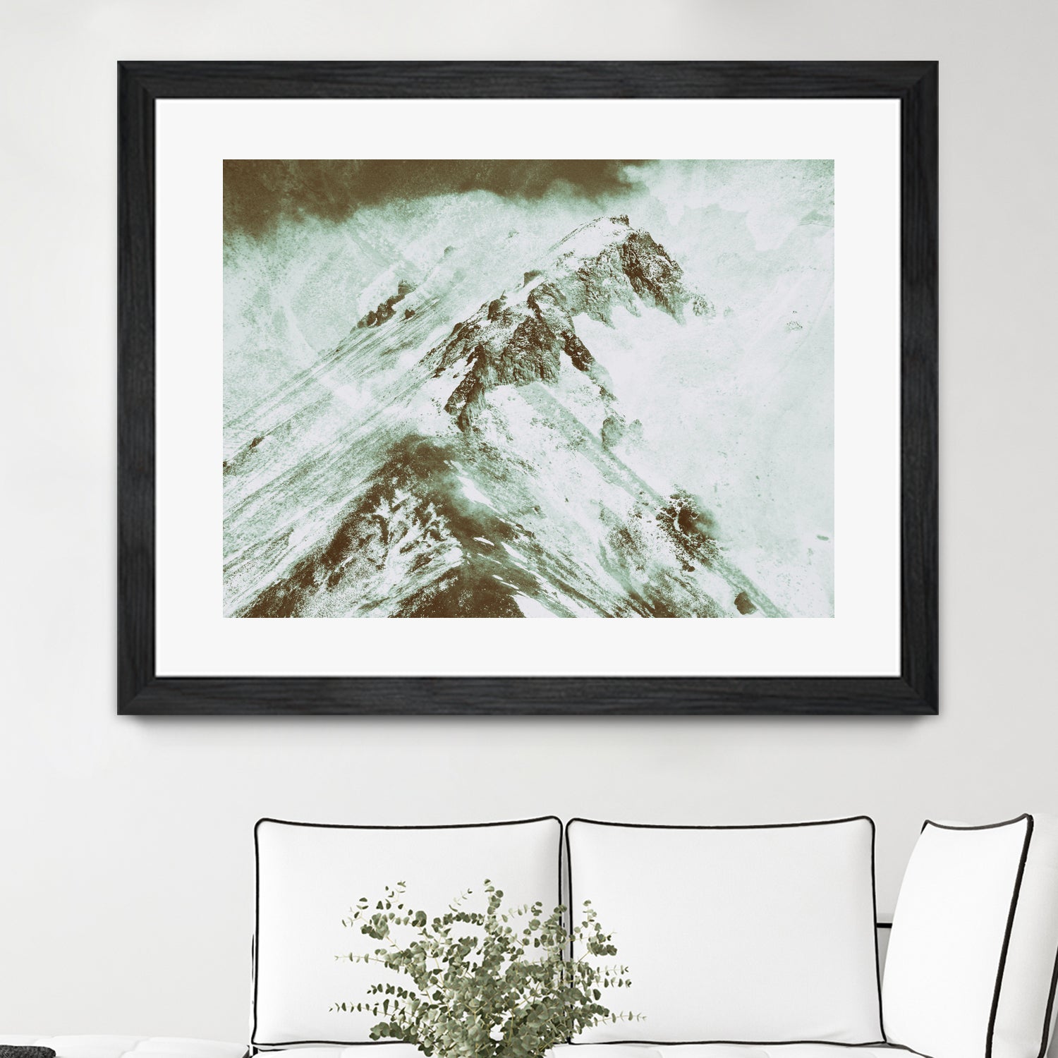 Peak of Mt Shasta by Arlene Carley on GIANT ART - green photo manipulation