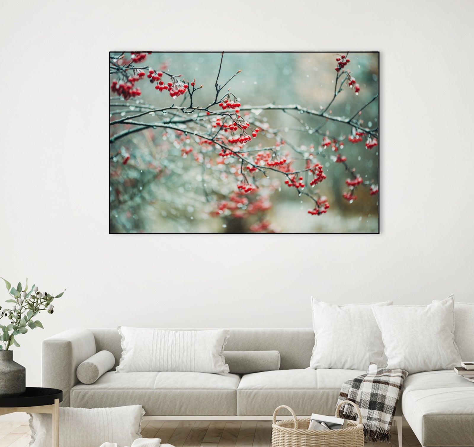 berries in snow by Amy Buxton on GIANT ART - red photo illustration