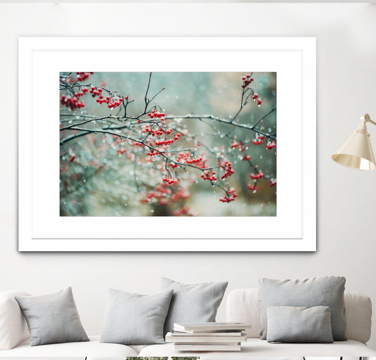 berries in snow by Amy Buxton on GIANT ART - red photo illustration