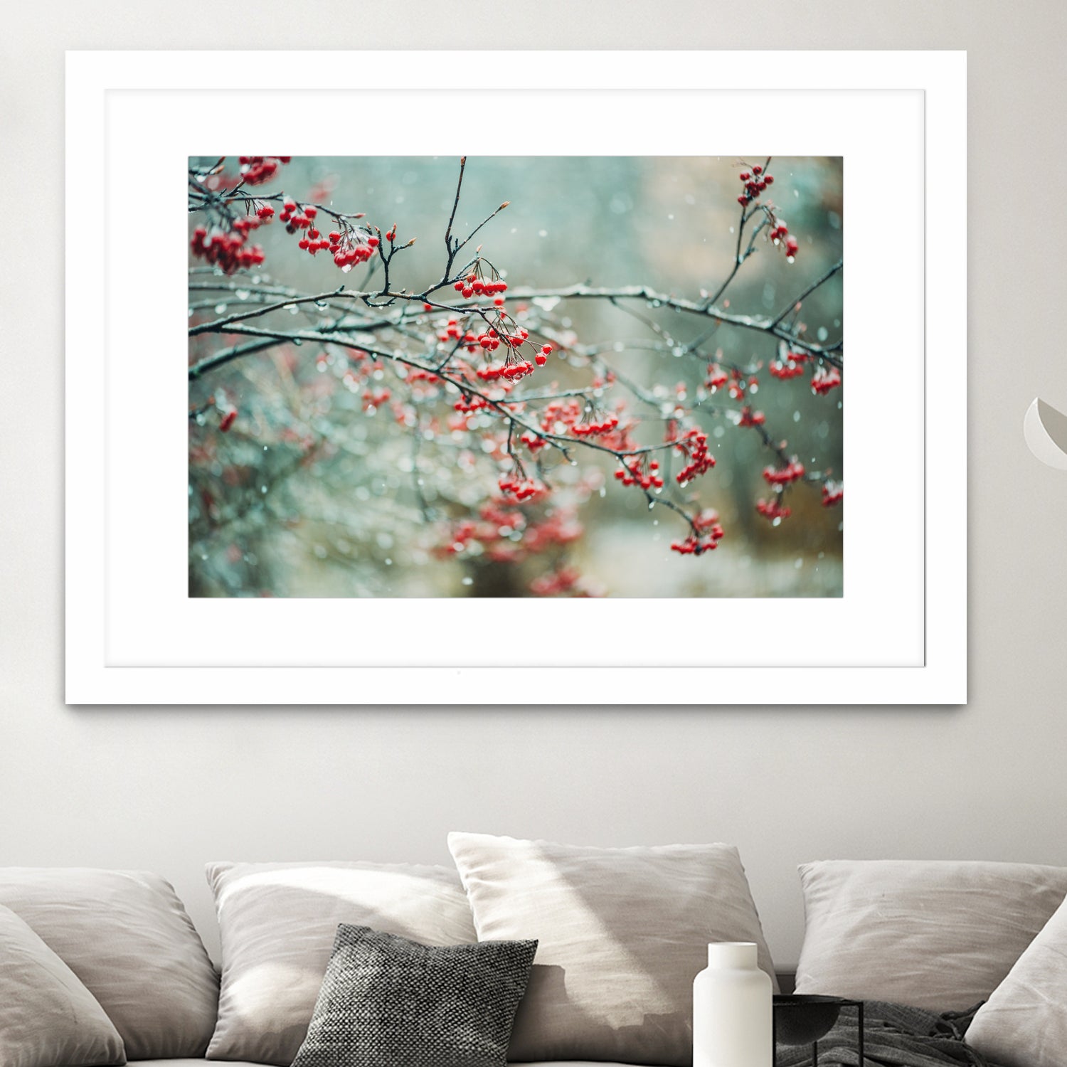 berries in snow by Amy Buxton on GIANT ART - red photo illustration