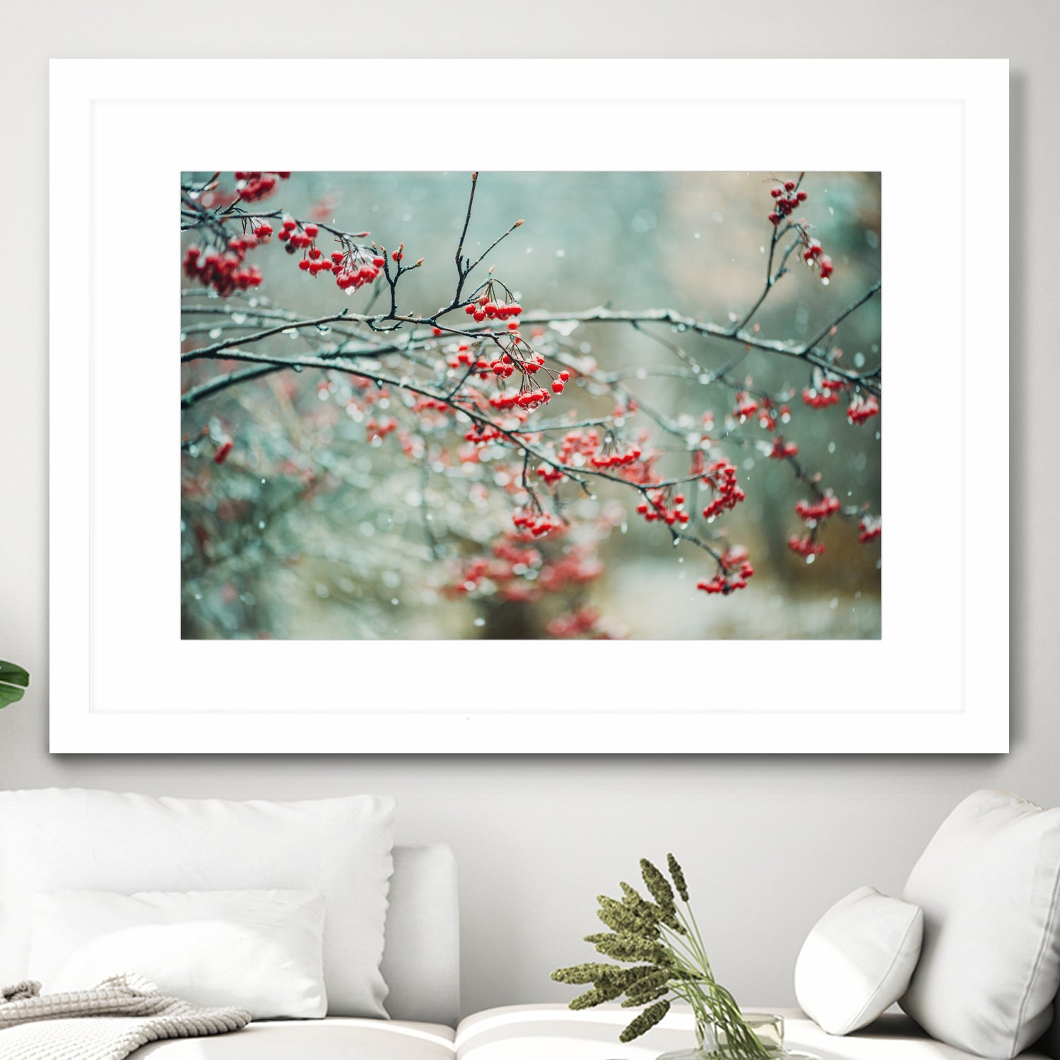 berries in snow by Amy Buxton on GIANT ART - red photo illustration