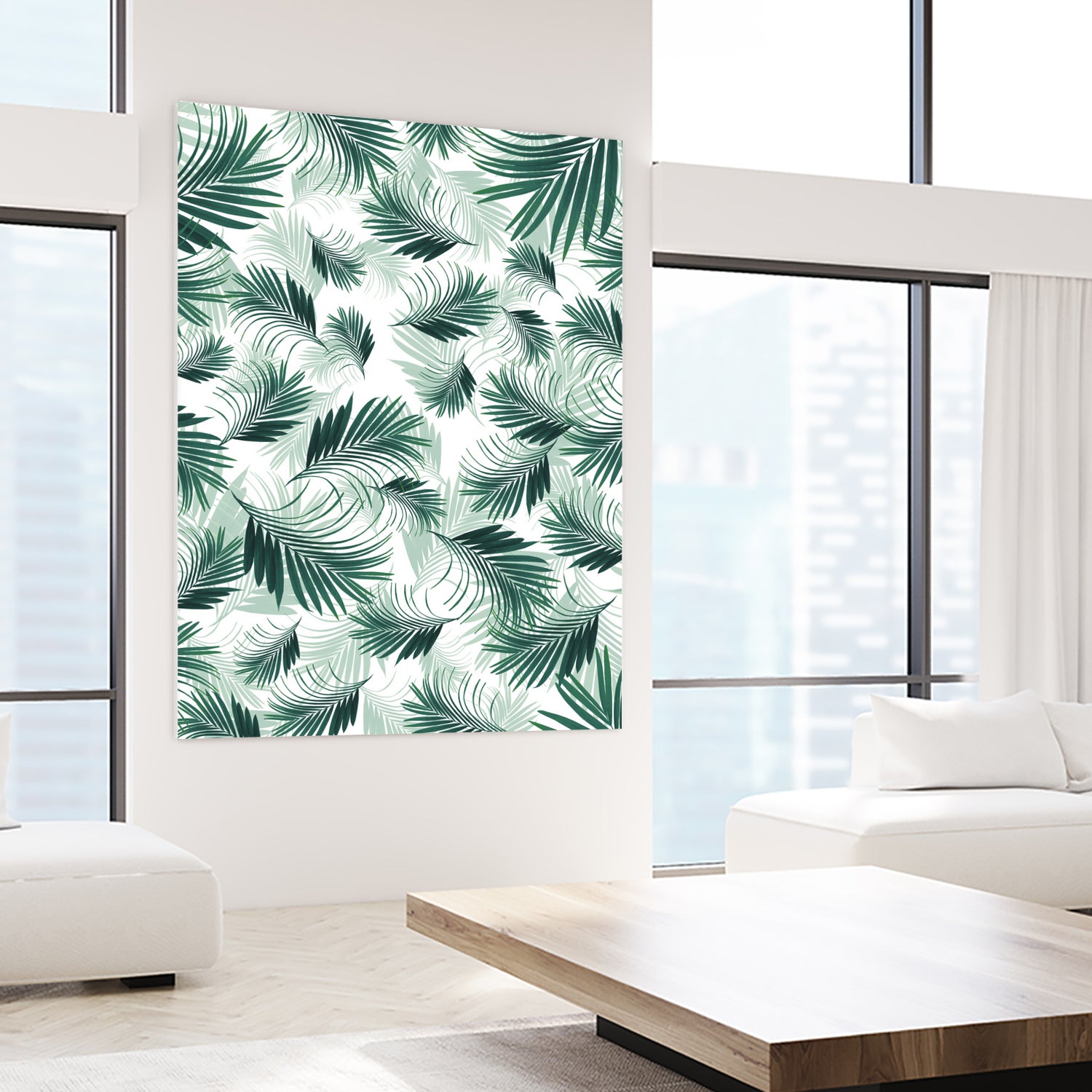 Tropical Green Palms Pattern #1 #tropical #decor #art by Anita & Bella Jantz on GIANT ART - green photo illustration