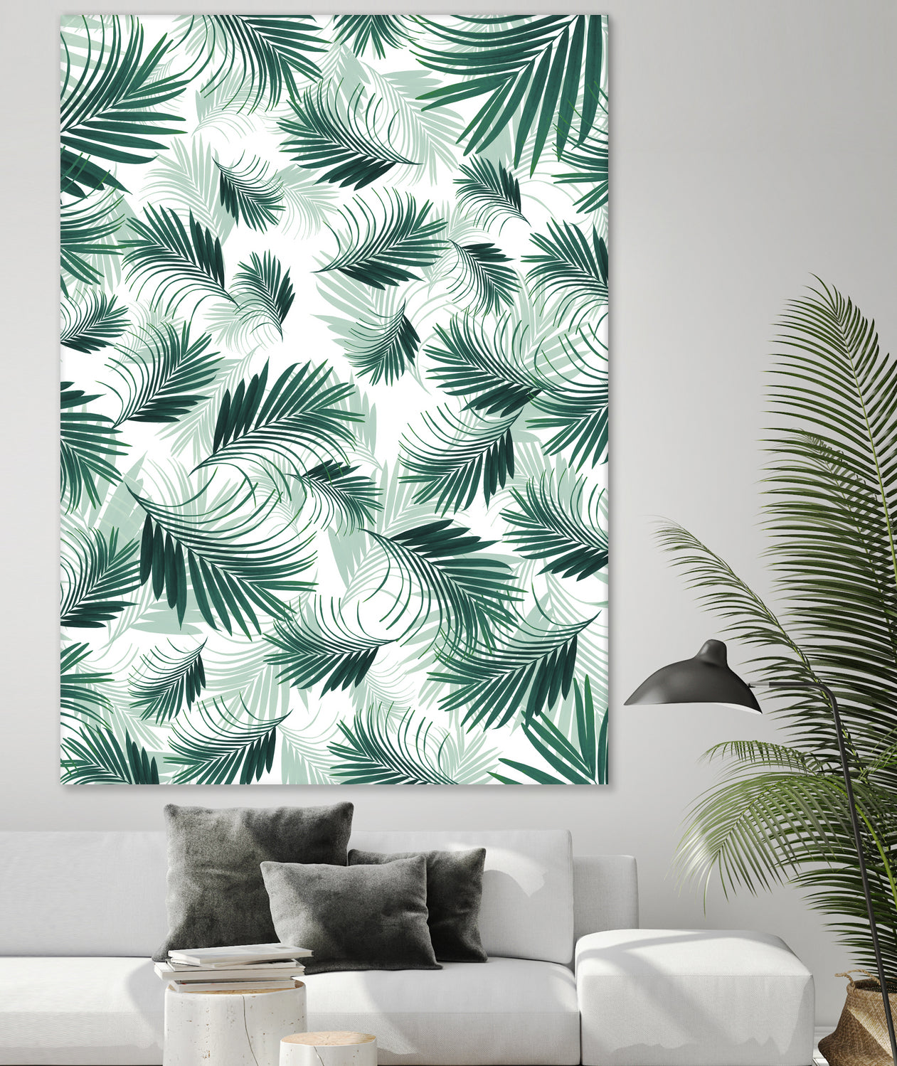 Tropical Green Palms Pattern #1 #tropical #decor #art by Anita & Bella Jantz on GIANT ART - green photo illustration