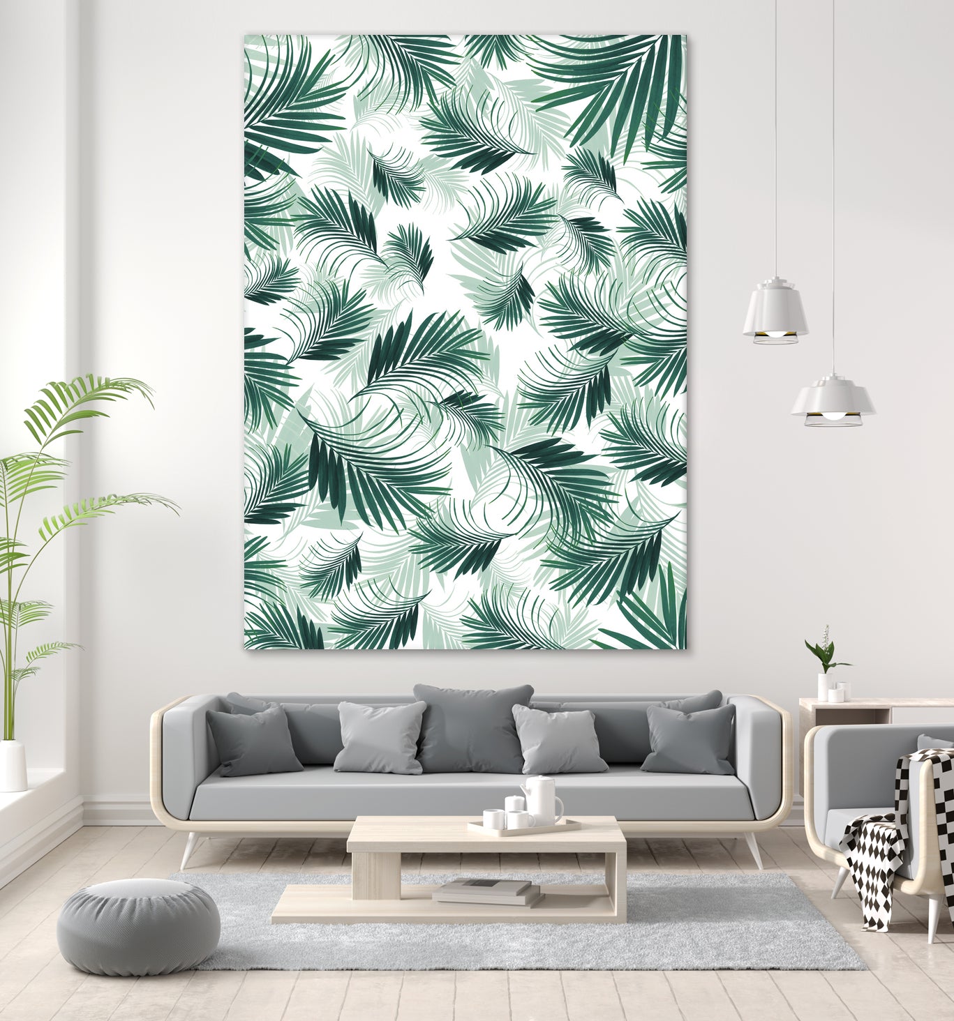 Tropical Green Palms Pattern #1 #tropical #decor #art by Anita & Bella Jantz on GIANT ART - green photo illustration