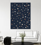 Midnight Navy Terrazzo #1 #decor #art by Anita & Bella Jantz on GIANT ART - blue digital drawing