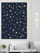 Midnight Navy Terrazzo #1 #decor #art by Anita & Bella Jantz on GIANT ART - blue digital drawing