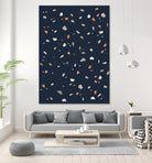 Midnight Navy Terrazzo #1 #decor #art by Anita & Bella Jantz on GIANT ART - blue digital drawing