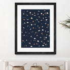 Midnight Navy Terrazzo #1 #decor #art by Anita & Bella Jantz on GIANT ART - blue digital drawing