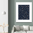 Midnight Navy Terrazzo #1 #decor #art by Anita & Bella Jantz on GIANT ART - blue digital drawing