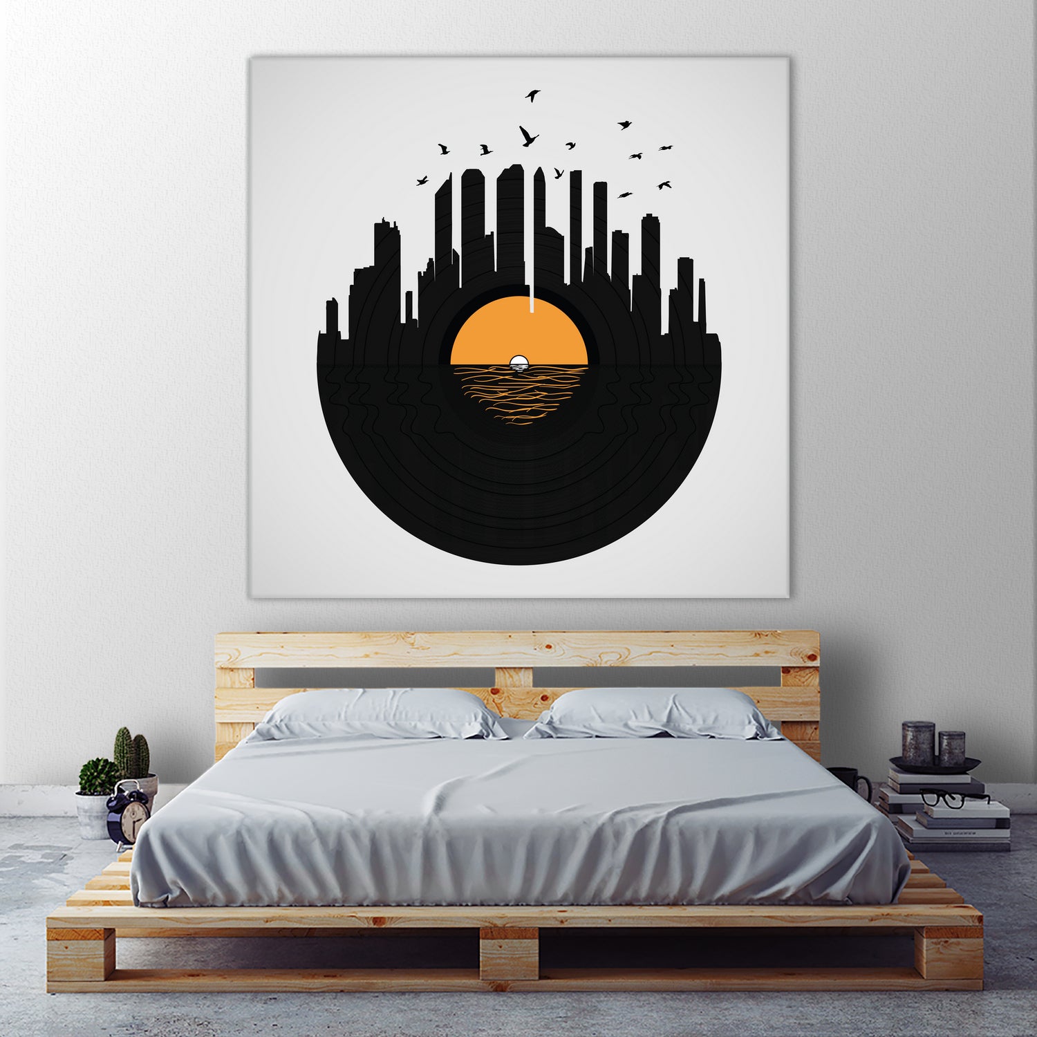 Vinyl City by Yuri Chagas Lobo on GIANT ART - black vector illustration