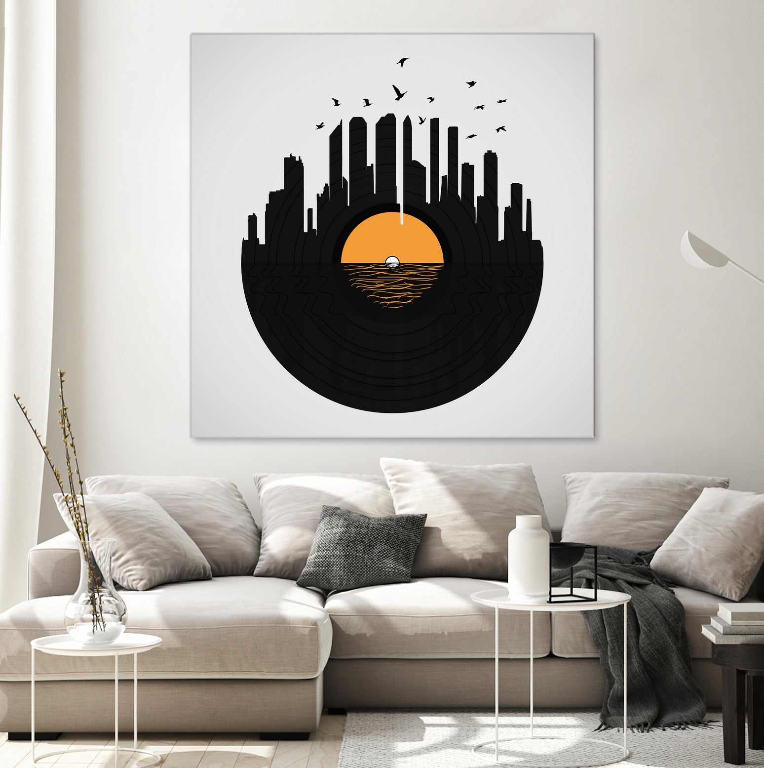 Vinyl City by Yuri Chagas Lobo on GIANT ART - black vector illustration