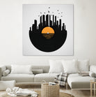 Vinyl City by Yuri Chagas Lobo on GIANT ART - black vector illustration