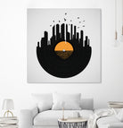 Vinyl City by Yuri Chagas Lobo on GIANT ART - black vector illustration