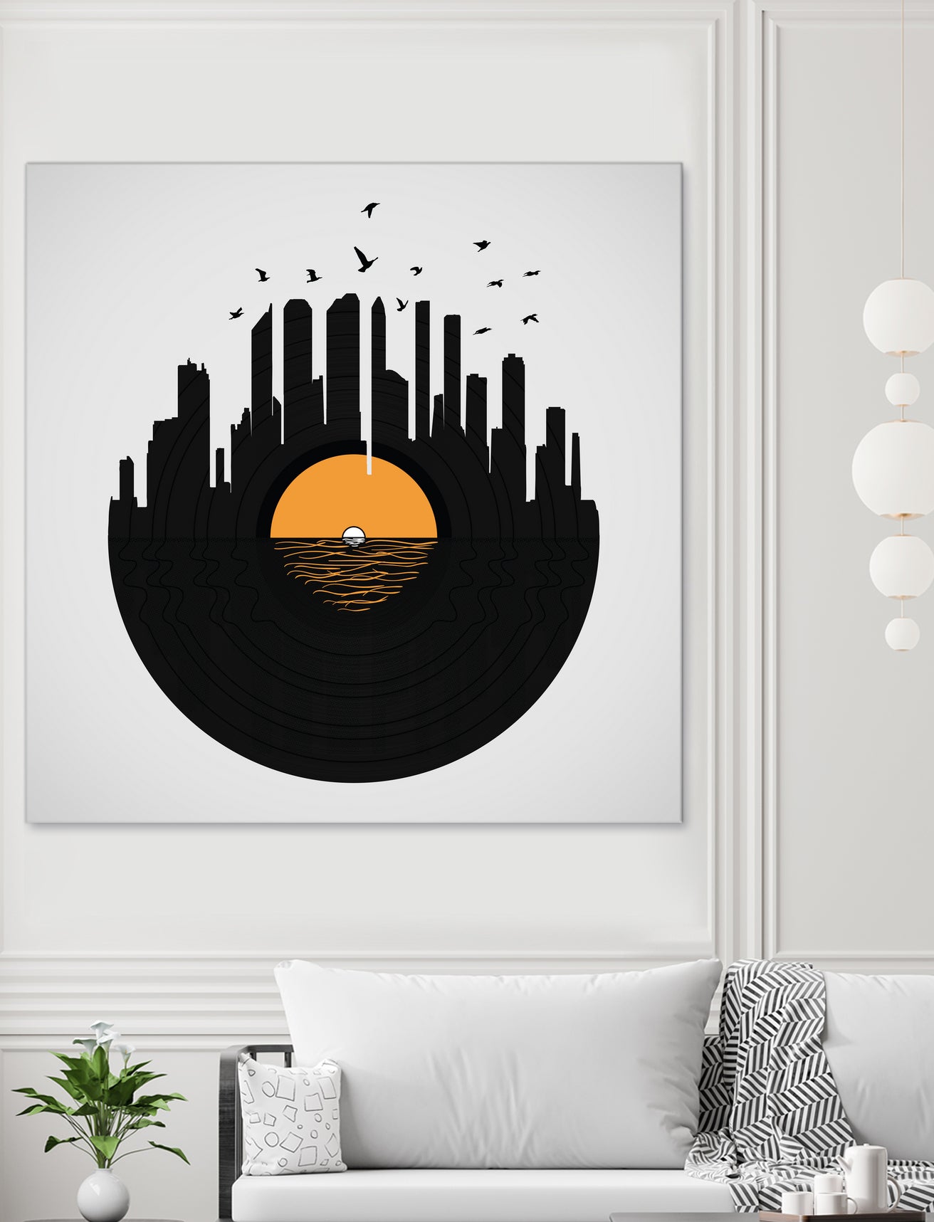 Vinyl City by Yuri Chagas Lobo on GIANT ART - black vector illustration