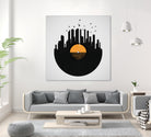 Vinyl City by Yuri Chagas Lobo on GIANT ART - black vector illustration