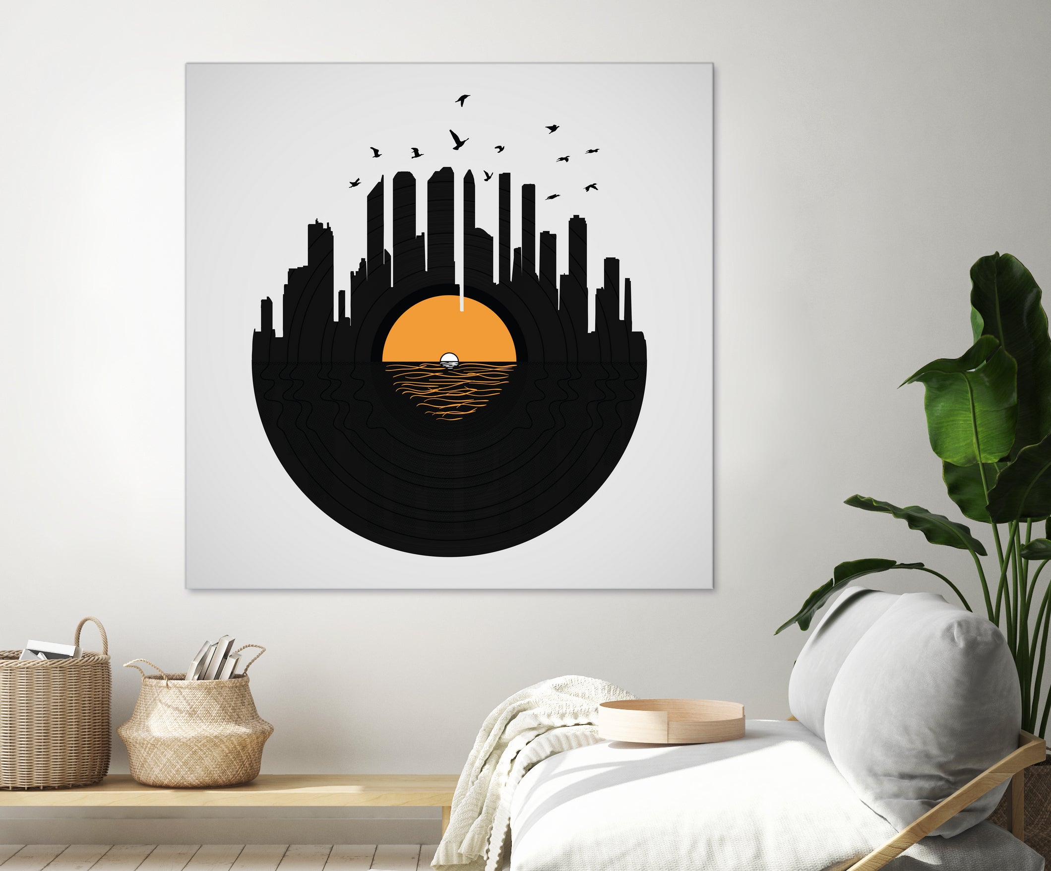 Vinyl City by Yuri Chagas Lobo on GIANT ART - black vector illustration