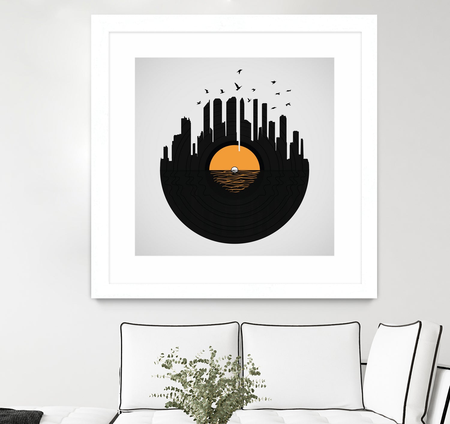 Vinyl City by Yuri Chagas Lobo on GIANT ART - black vector illustration