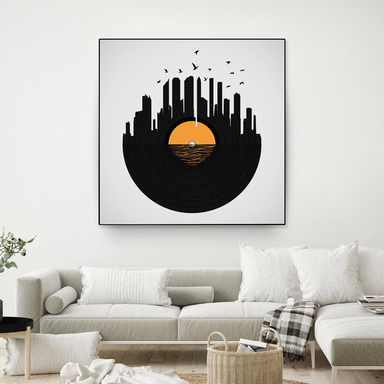 Vinyl City by Yuri Chagas Lobo on GIANT ART - black vector illustration