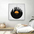 Vinyl City by Yuri Chagas Lobo on GIANT ART - black vector illustration