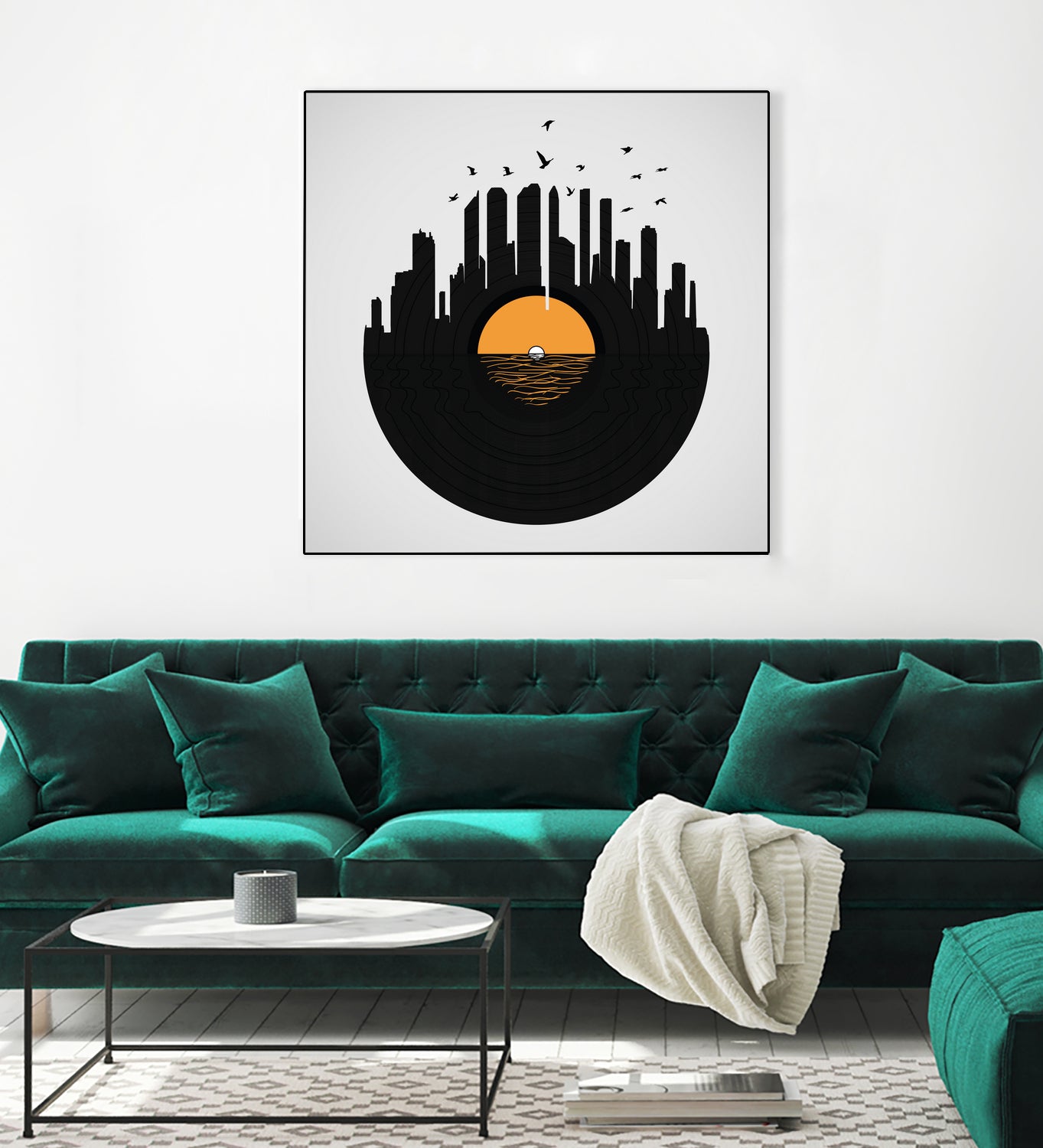 Vinyl City by Yuri Chagas Lobo on GIANT ART - black vector illustration