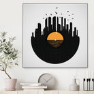 Vinyl City by Yuri Chagas Lobo on GIANT ART - black vector illustration