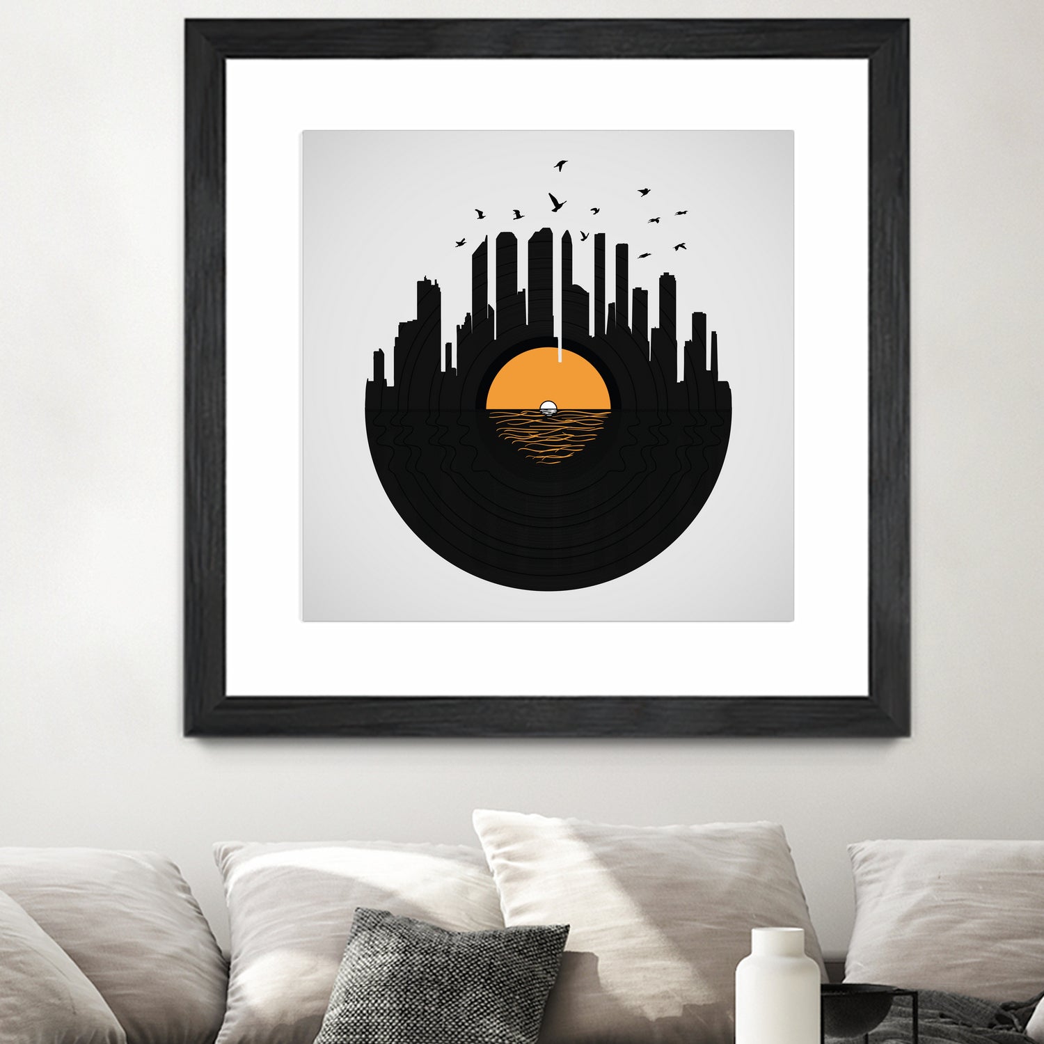 Vinyl City by Yuri Chagas Lobo on GIANT ART - black vector illustration