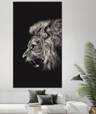 Angry male lion by Wiguna Asmorohadi on GIANT ART - black vector illustration