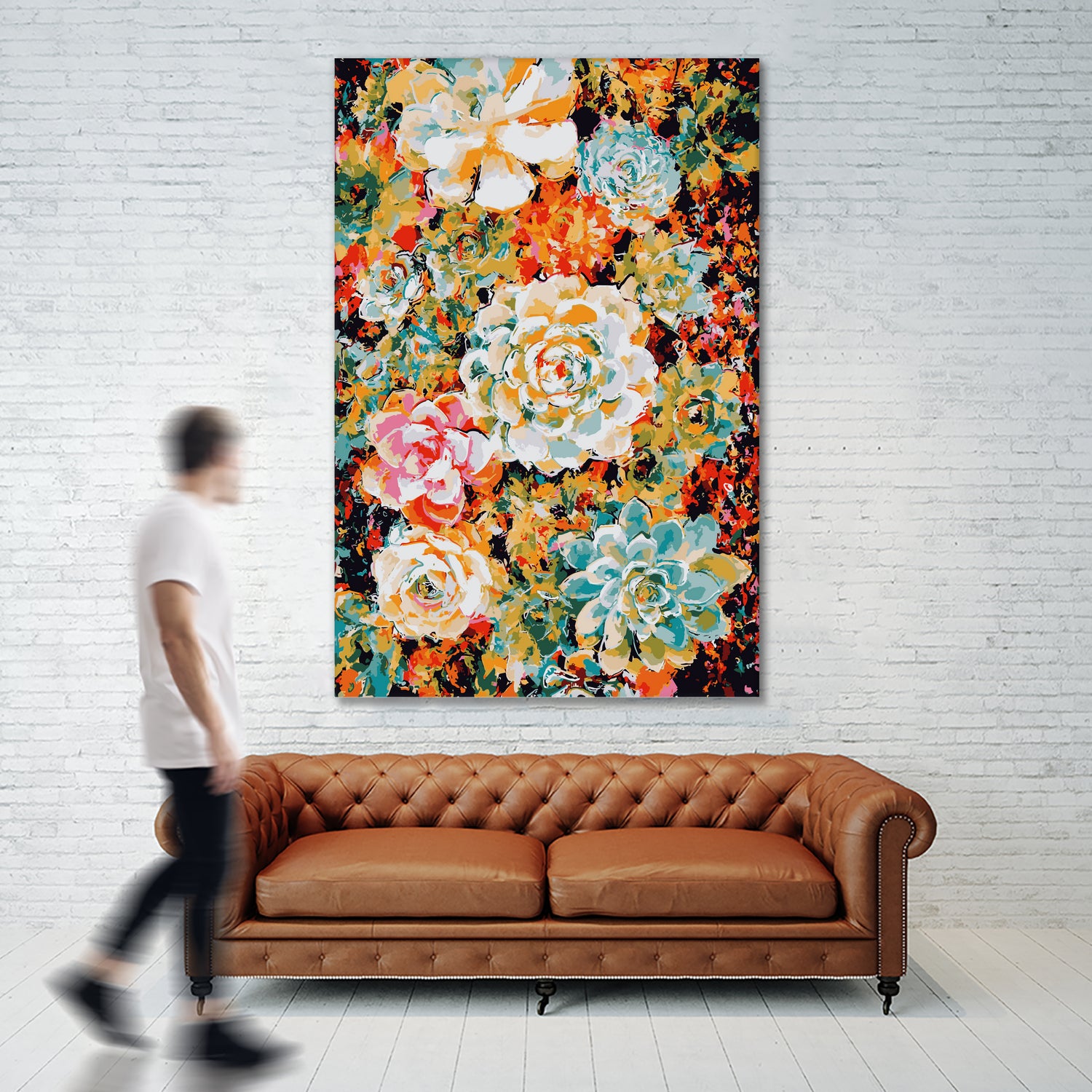 Floral Desert by Lisa Raymond on GIANT ART - orange digital painting