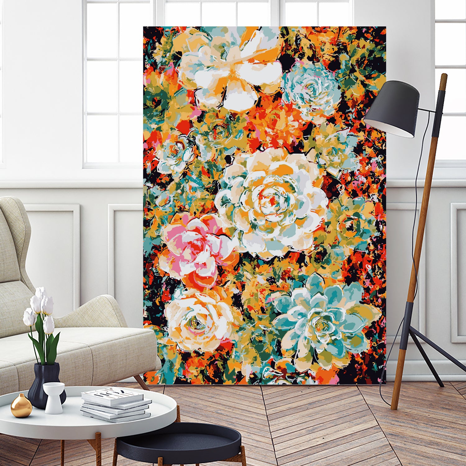 Floral Desert by Lisa Raymond on GIANT ART - orange digital painting