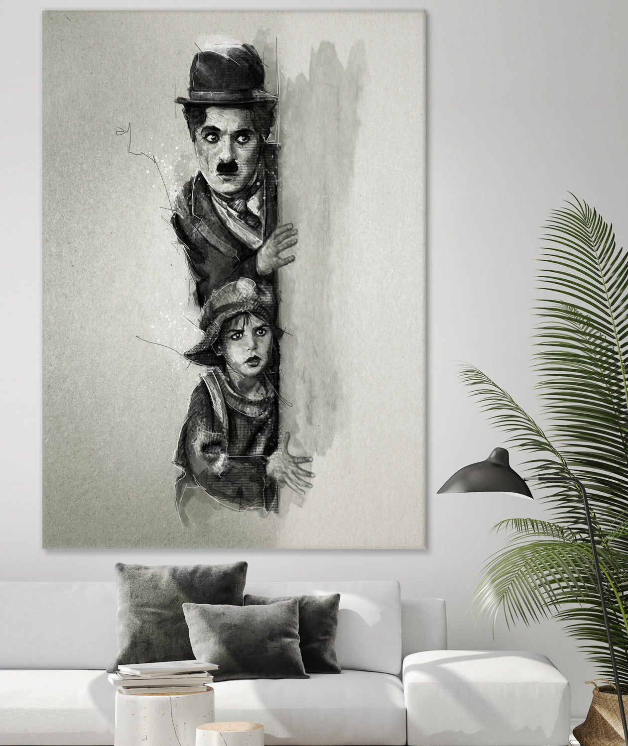 Charlie Chaplin - The Kid by Claudio Tosi on GIANT ART - black digital painting