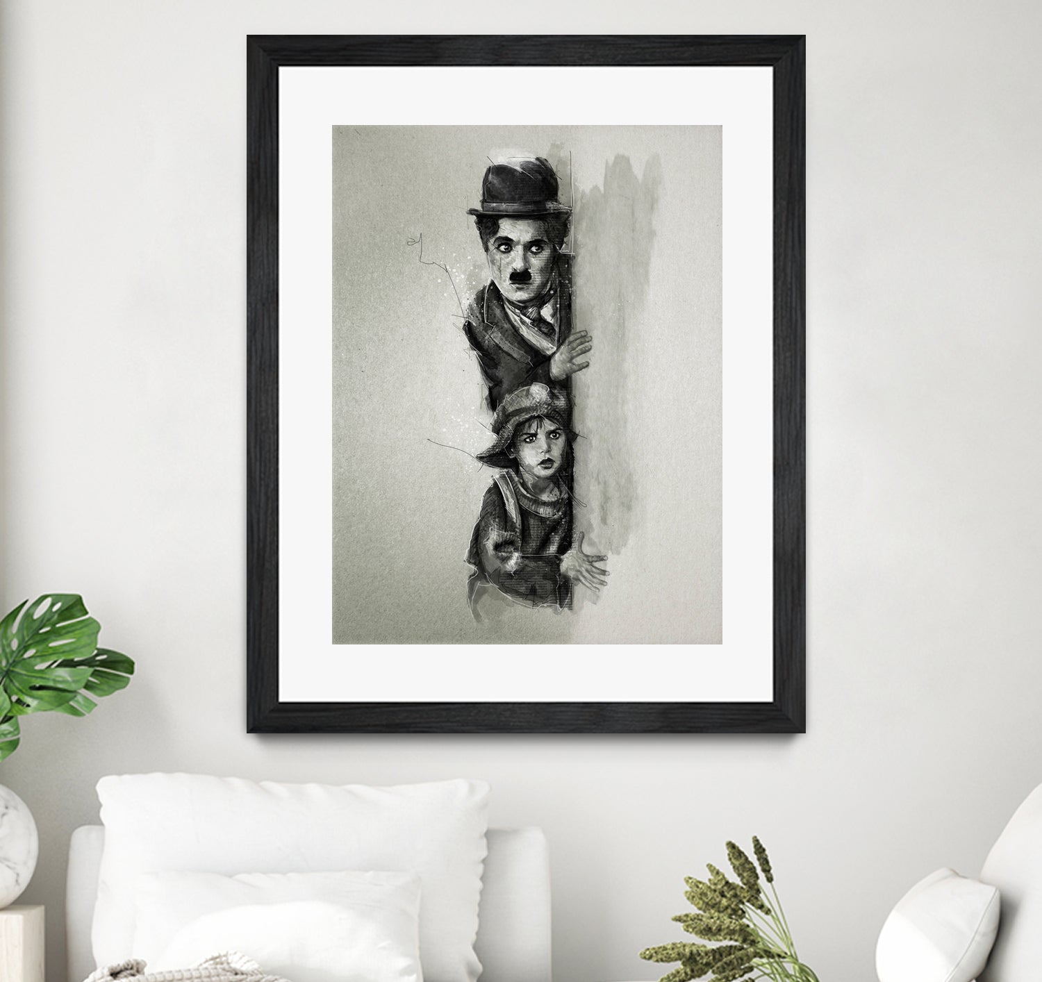 Charlie Chaplin - The Kid by Claudio Tosi on GIANT ART - black digital painting