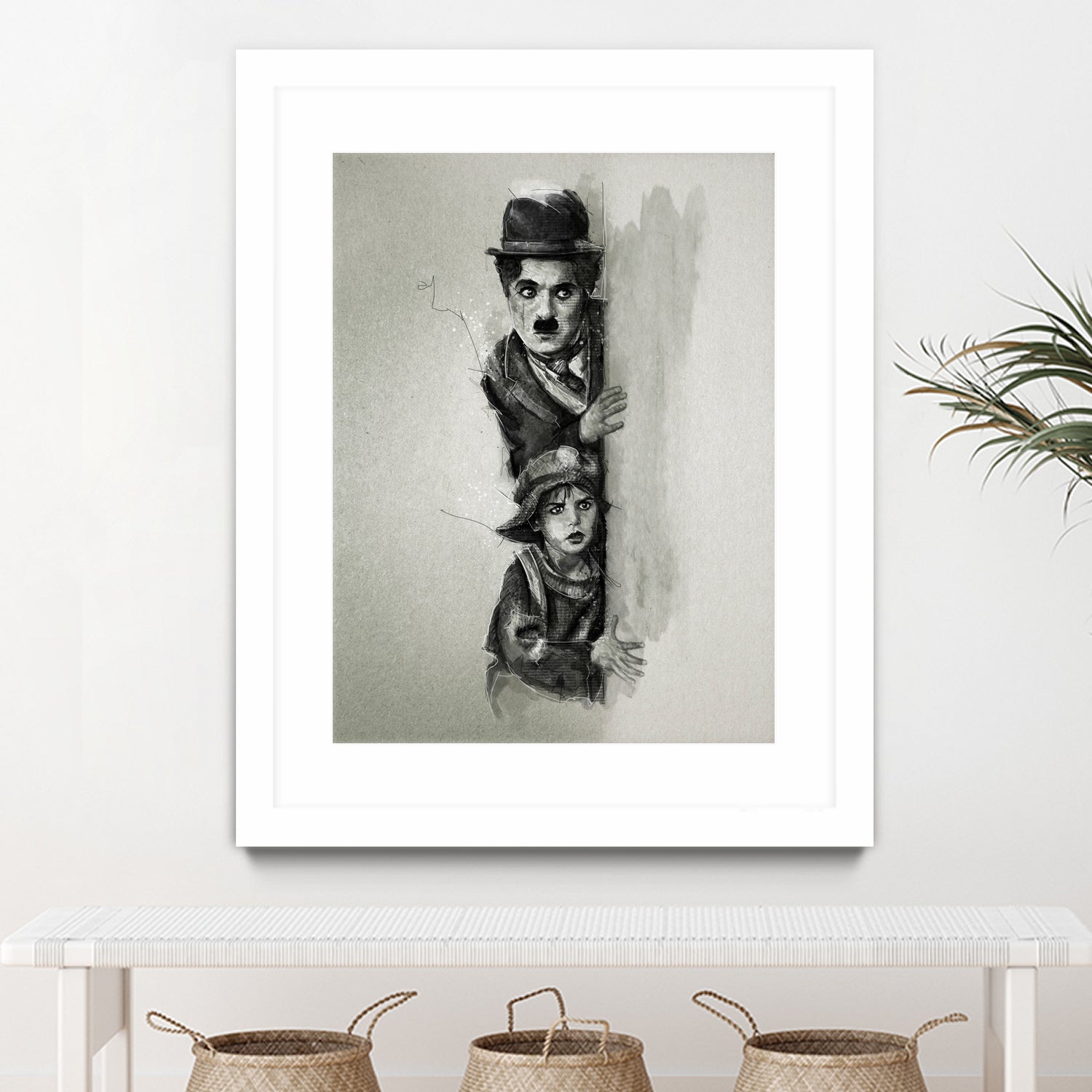 Charlie Chaplin - The Kid by Claudio Tosi on GIANT ART - black digital painting