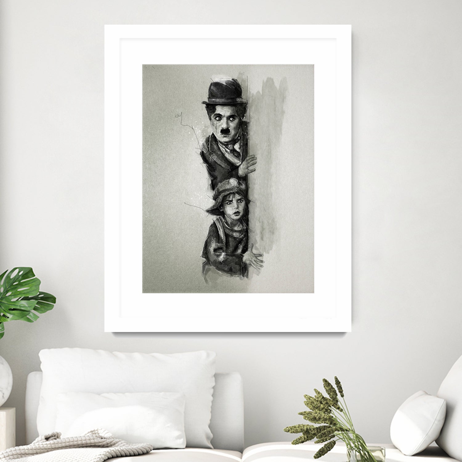 Charlie Chaplin - The Kid by Claudio Tosi on GIANT ART - black digital painting