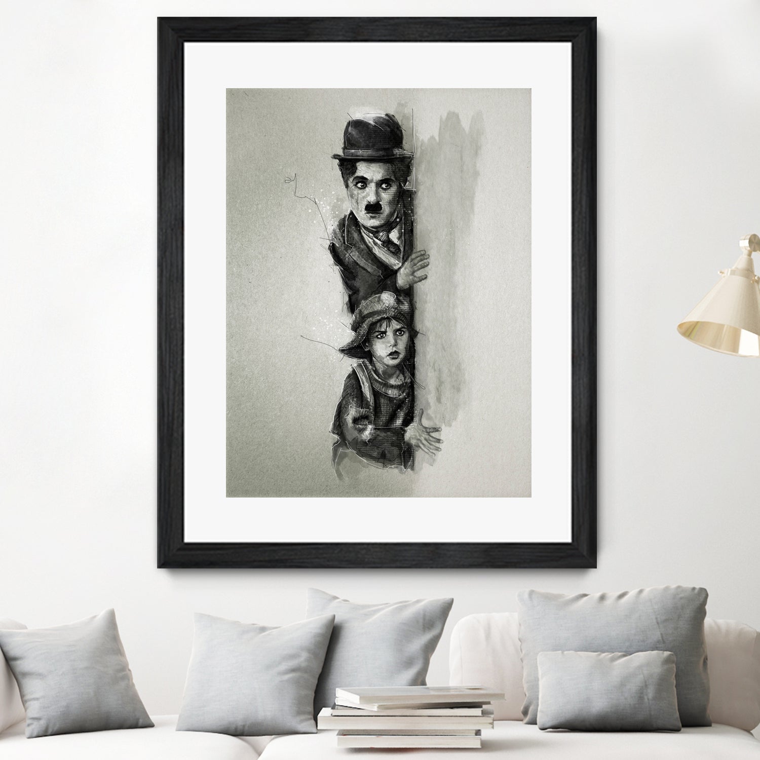 Charlie Chaplin - The Kid by Claudio Tosi on GIANT ART - black digital painting