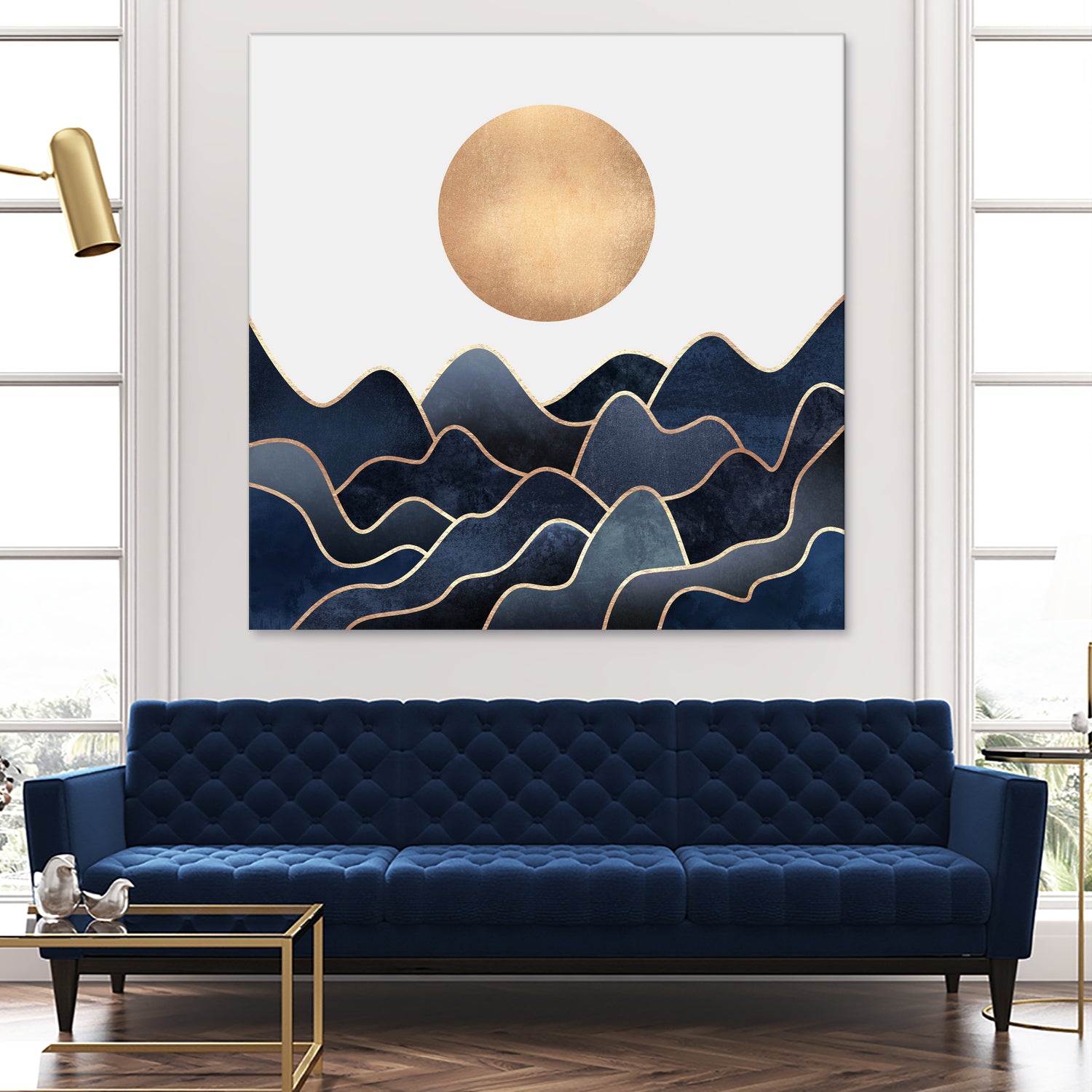 Waves 1 by Elisabeth Fredriksson on GIANT ART - blue digital painting