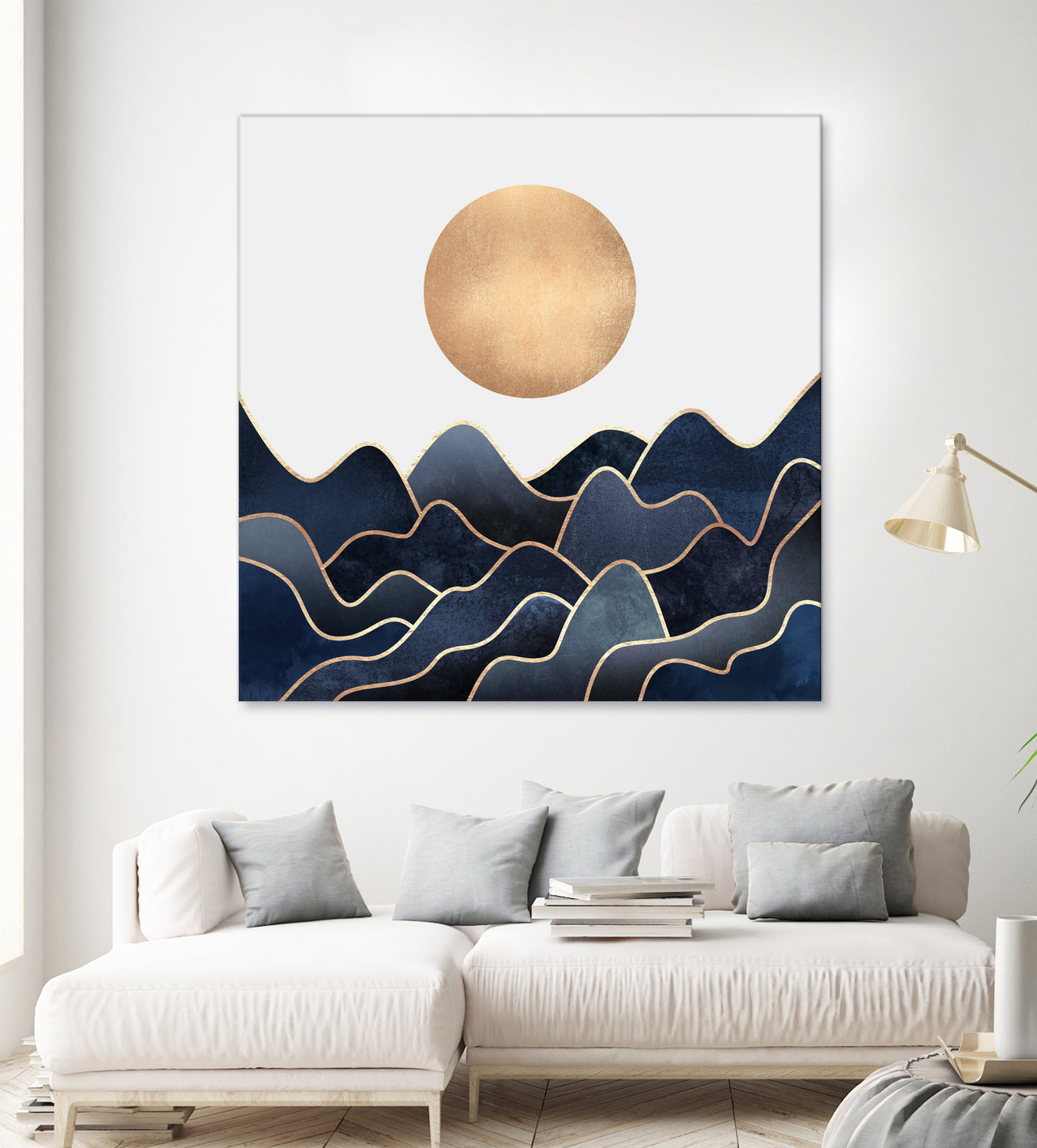 Waves 1 by Elisabeth Fredriksson on GIANT ART - blue digital painting