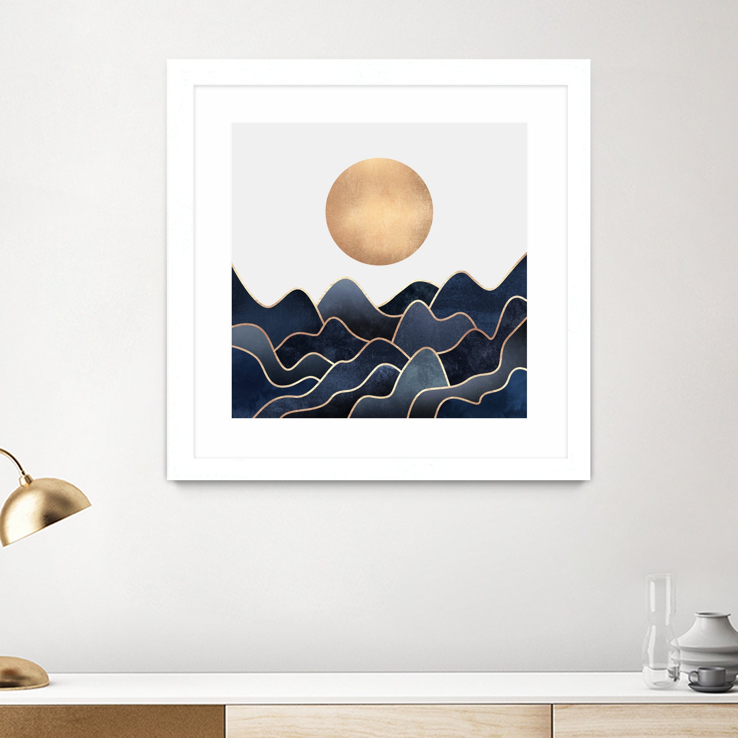 Waves 1 by Elisabeth Fredriksson on GIANT ART - blue digital painting