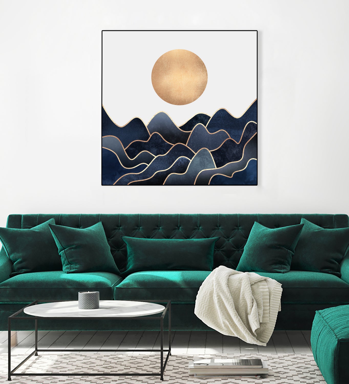 Waves 1 by Elisabeth Fredriksson on GIANT ART - blue digital painting