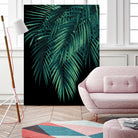 Palm Leaves Green Night Vibes #1 #tropical #decor #art by Anita & Bella Jantz on GIANT ART - green photo illustration