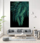 Palm Leaves Green Night Vibes #1 #tropical #decor #art by Anita & Bella Jantz on GIANT ART - green photo illustration