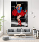 Supergirl a a Marilyn by Dan Avenell on GIANT ART - red digital painting