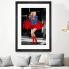 Supergirl a a Marilyn by Dan Avenell on GIANT ART - red digital painting