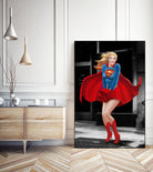 Supergirl a a Marilyn by Dan Avenell on GIANT ART - red digital painting