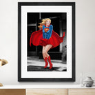 Supergirl a a Marilyn by Dan Avenell on GIANT ART - red digital painting