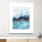 mystic abstract watercolor by Jen Merli on GIANT ART - blue mixed media