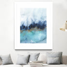 mystic abstract watercolor by Jen Merli on GIANT ART - blue mixed media