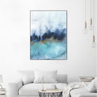 mystic abstract watercolor by Jen Merli on GIANT ART - blue mixed media