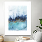 mystic abstract watercolor by Jen Merli on GIANT ART - blue mixed media