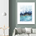 mystic abstract watercolor by Jen Merli on GIANT ART - blue mixed media